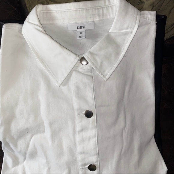 Barr III black/white leather shirt, size 2X - Picture 7 of 7